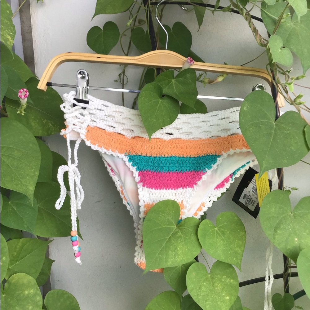 Boho bikini 👙 bottom 100% cotton on trend crochet 🧶
